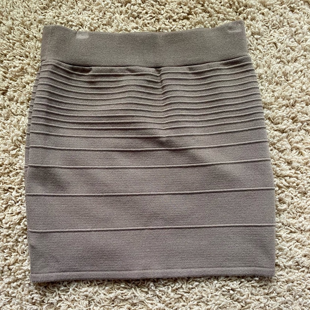 Taupe Mini Skirt - Junior Size M